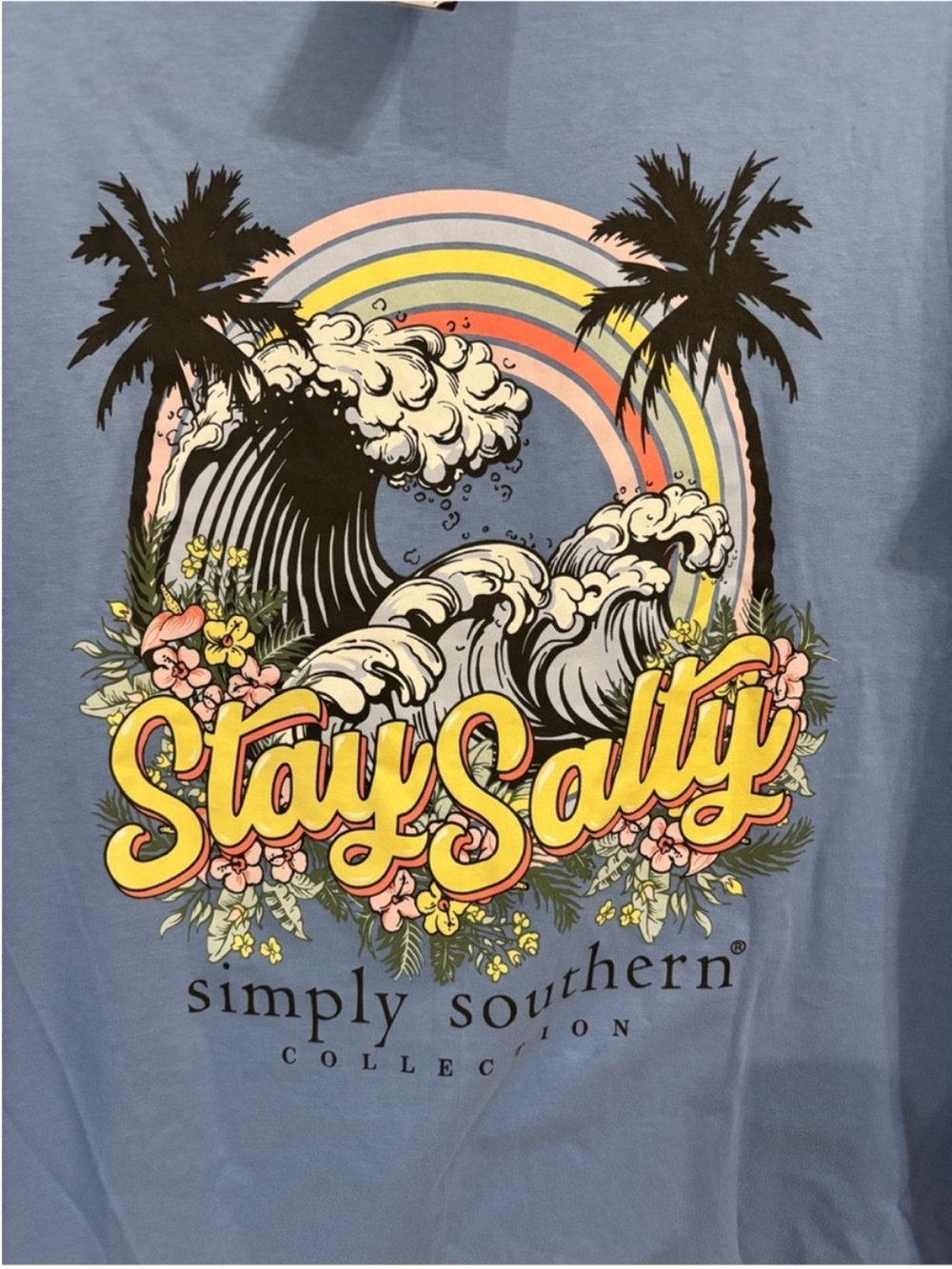Simply Southern Stay Salty Summer Tee - Periwinkle